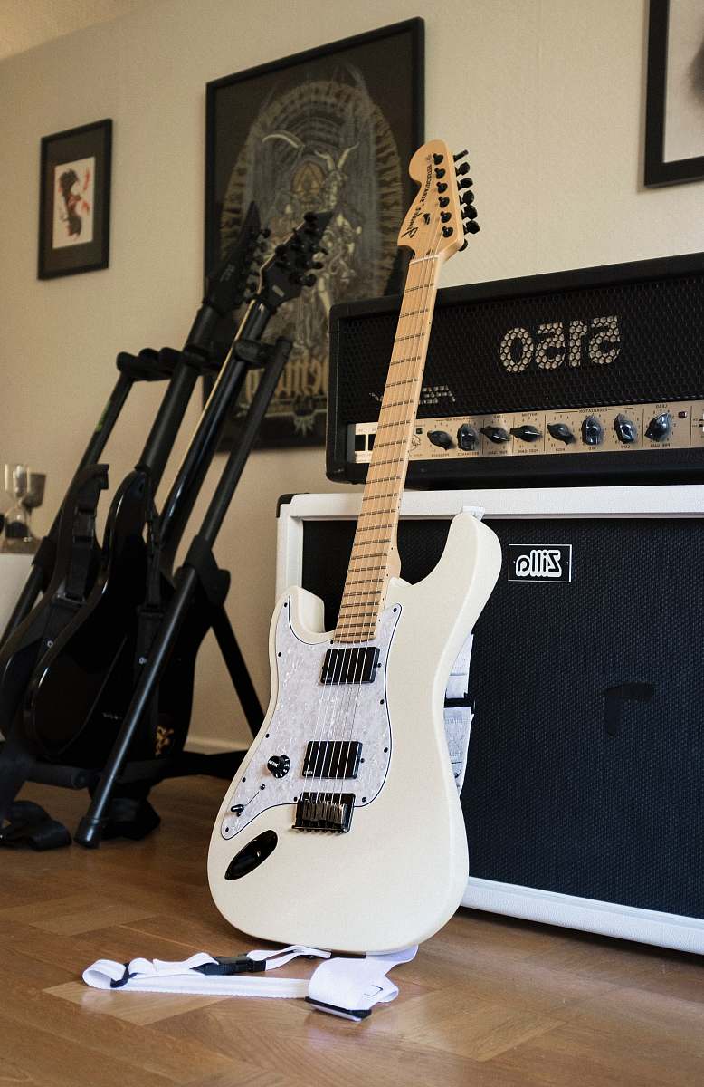 electric guitar white stratocaster electric guitar guitar